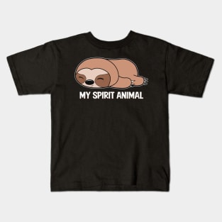 Sloth Spirit Animal Kids T-Shirt